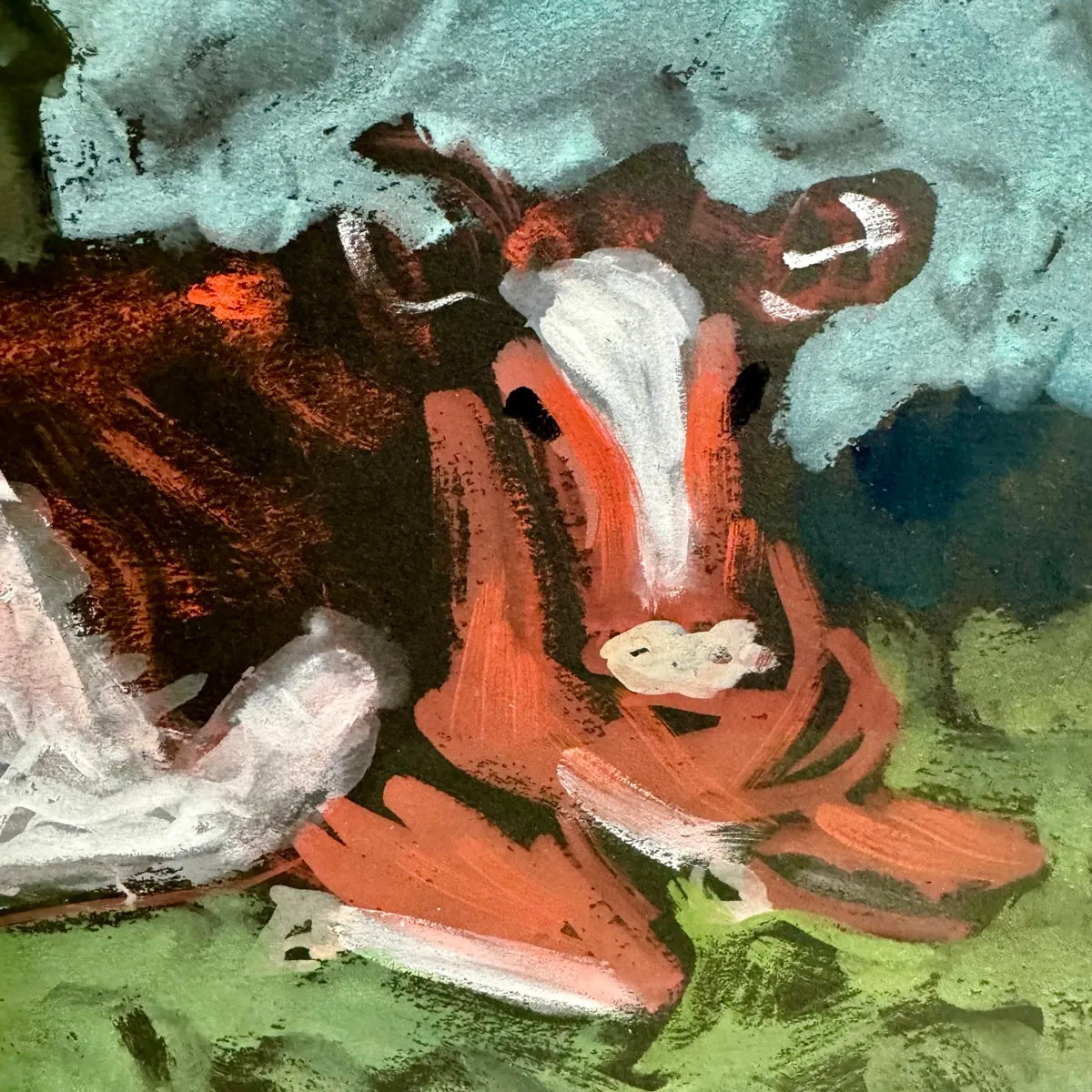 "Contented Cow" Gouache 1932