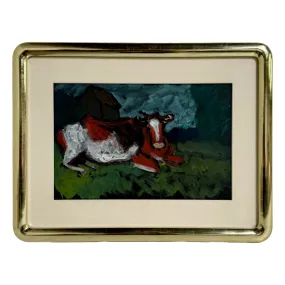 "Contented Cow" Gouache 1932