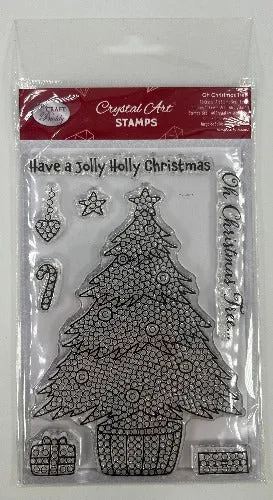 "Oh Christmas Tree" Crystal Art A6 Stamp Set