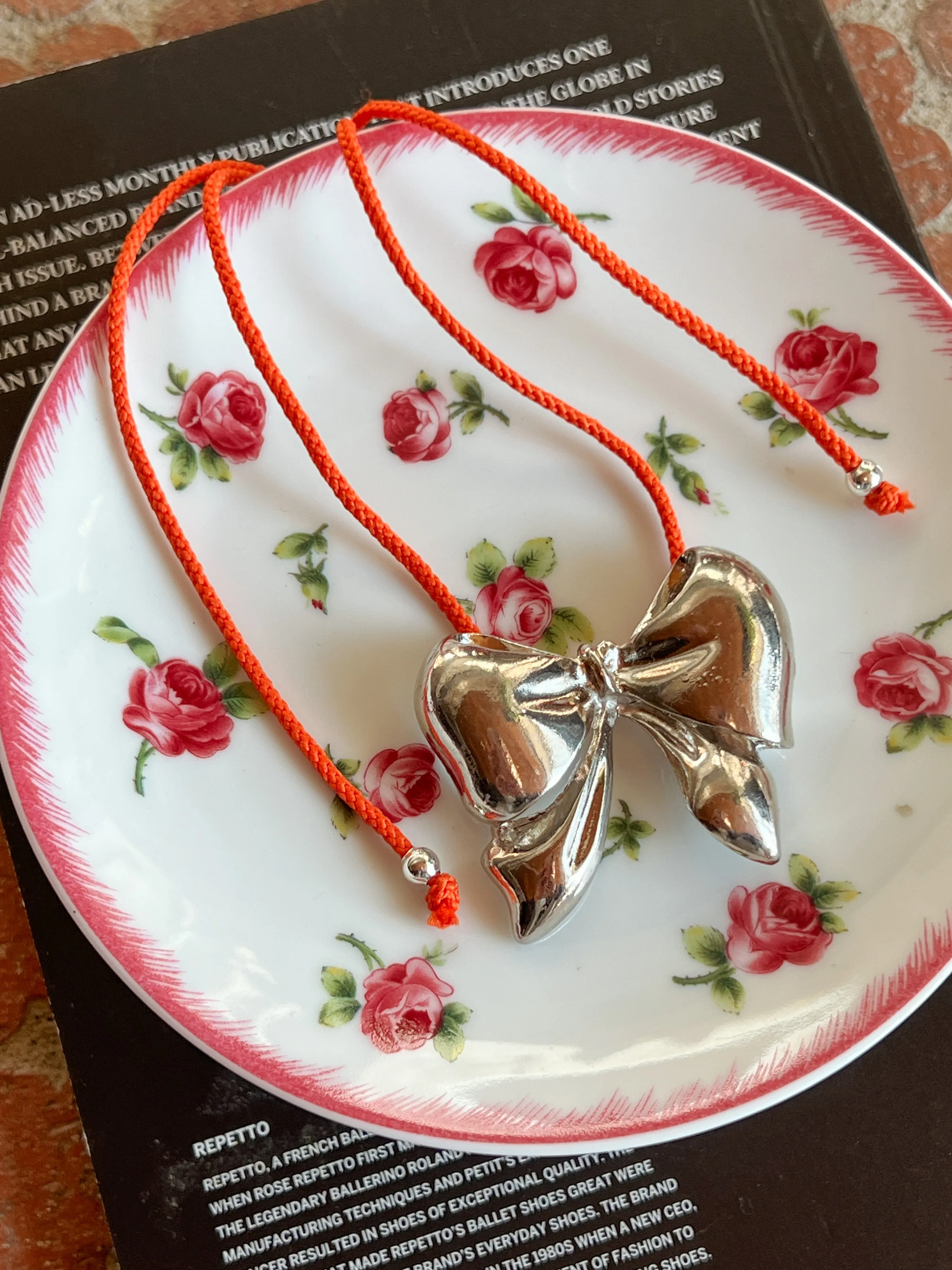 Ribbon Bow Necklace