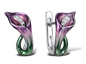 Royal Calla Lily Earrings