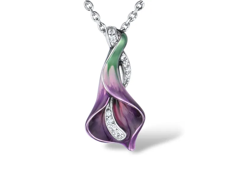 Royal Calla Lily Necklace