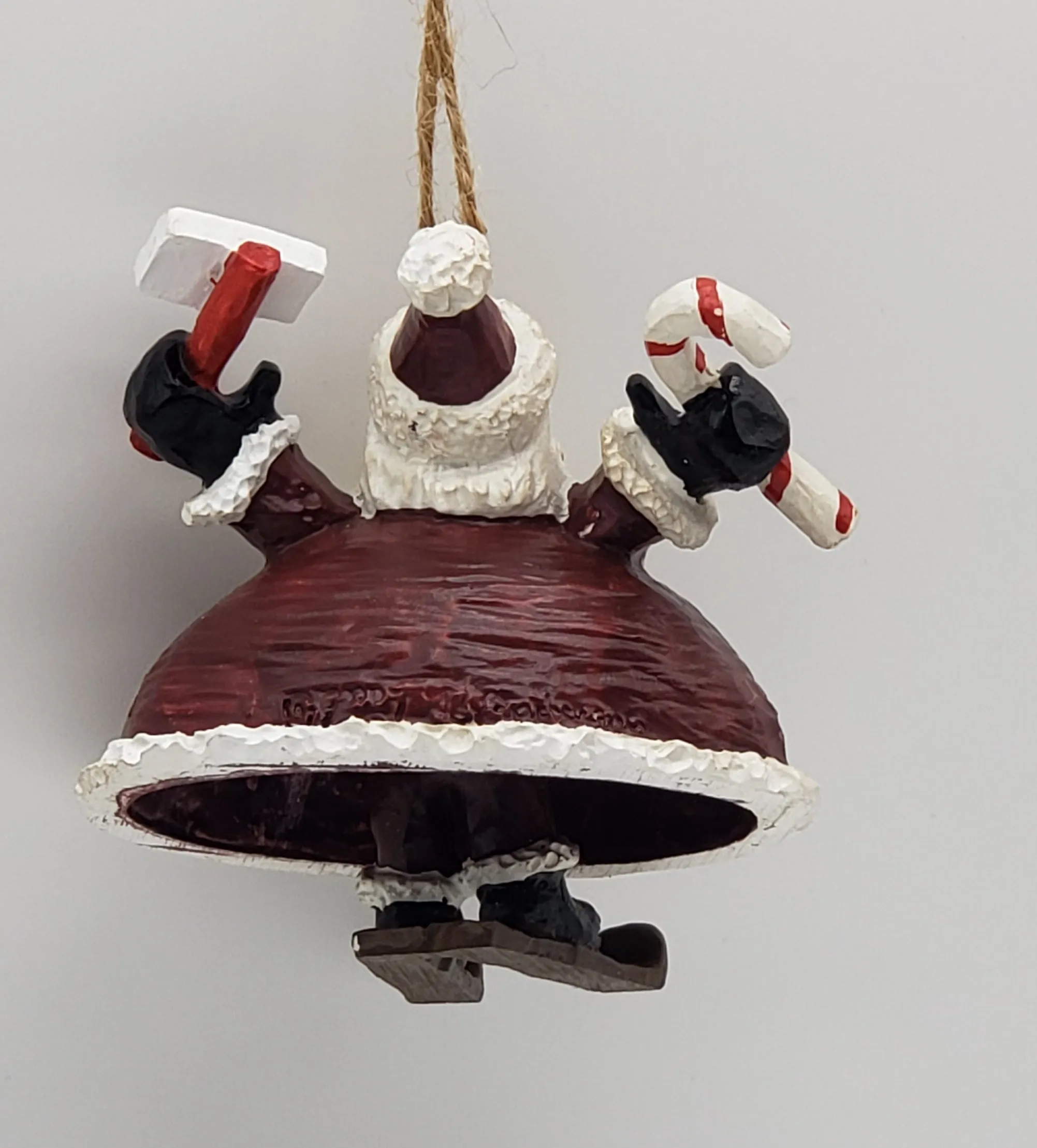 Santa Skiing NY Christmas Ornament