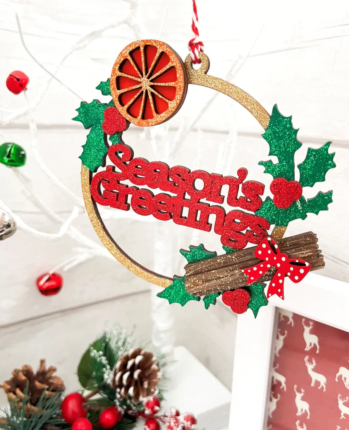 Seasons Greetings Tree Bauble Decoration