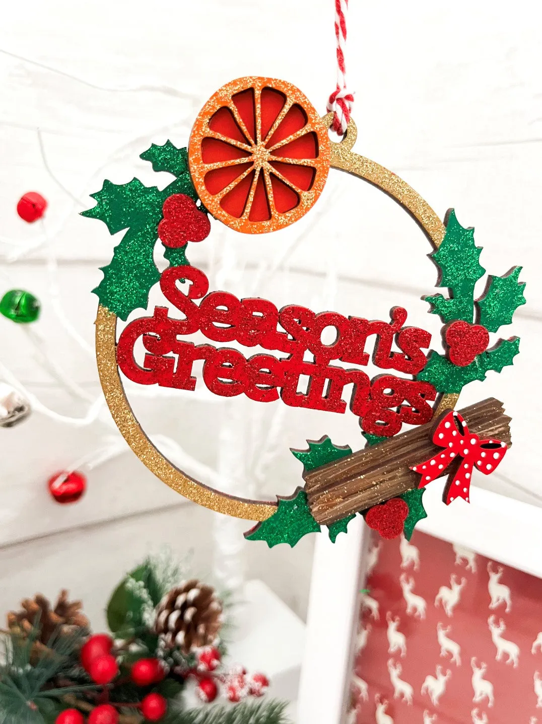 Seasons Greetings Tree Bauble Decoration