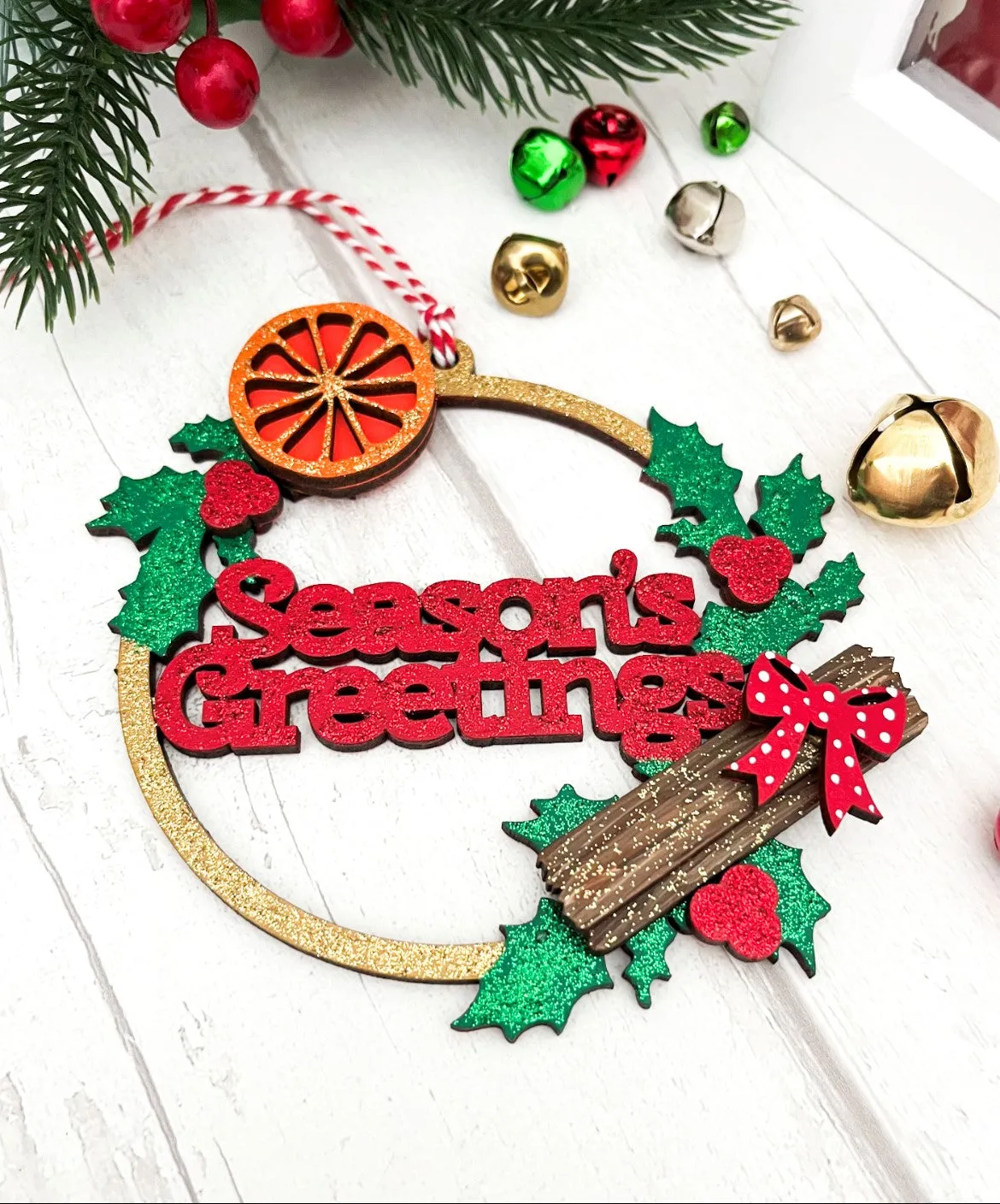 Seasons Greetings Tree Bauble Decoration