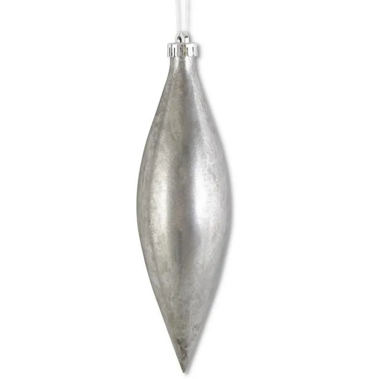 Silver Teardrop Ornament