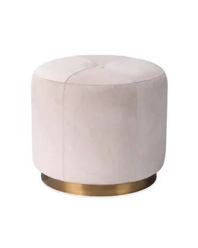 Thackeray Round Pouf White - Small