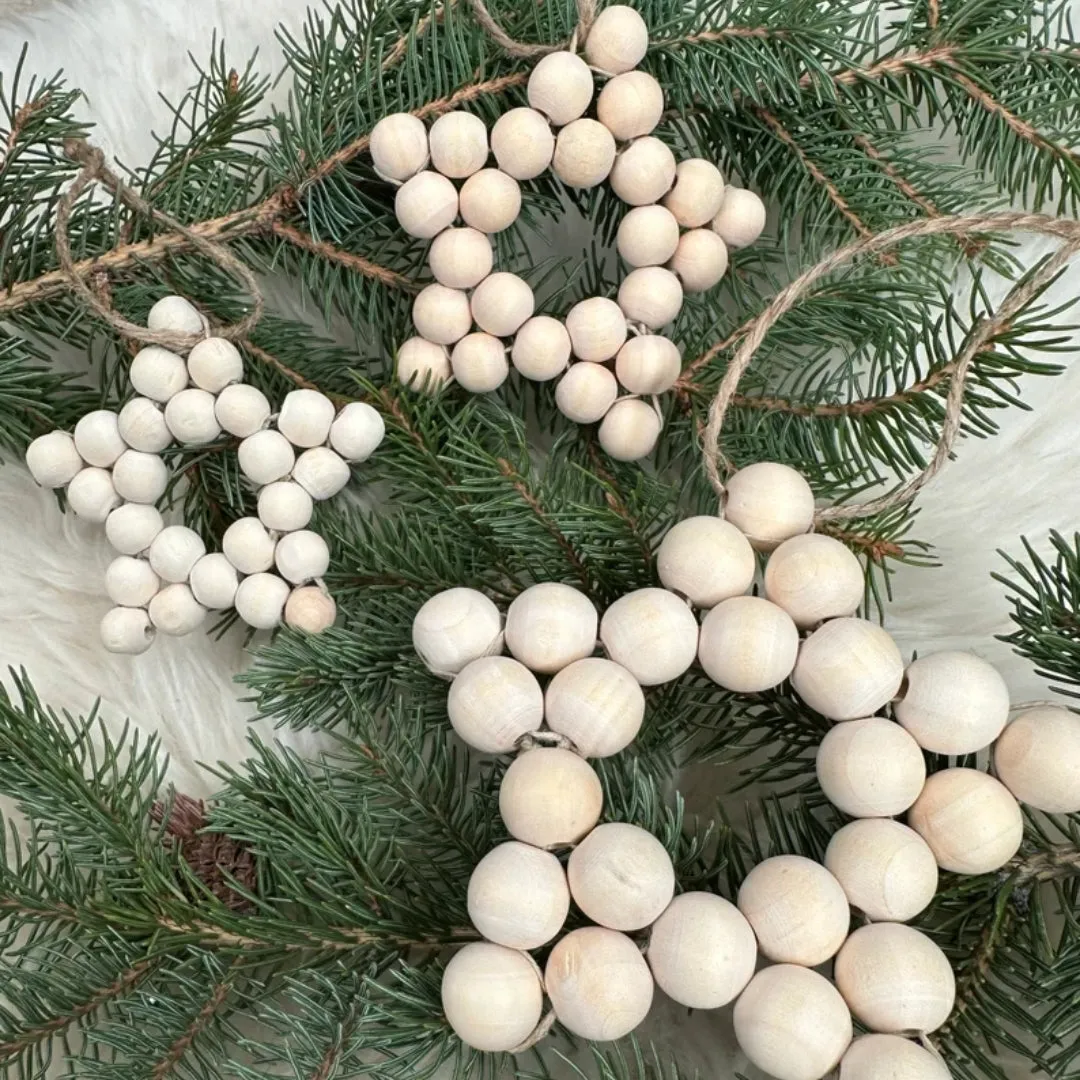 Wooden Bead star Ornament