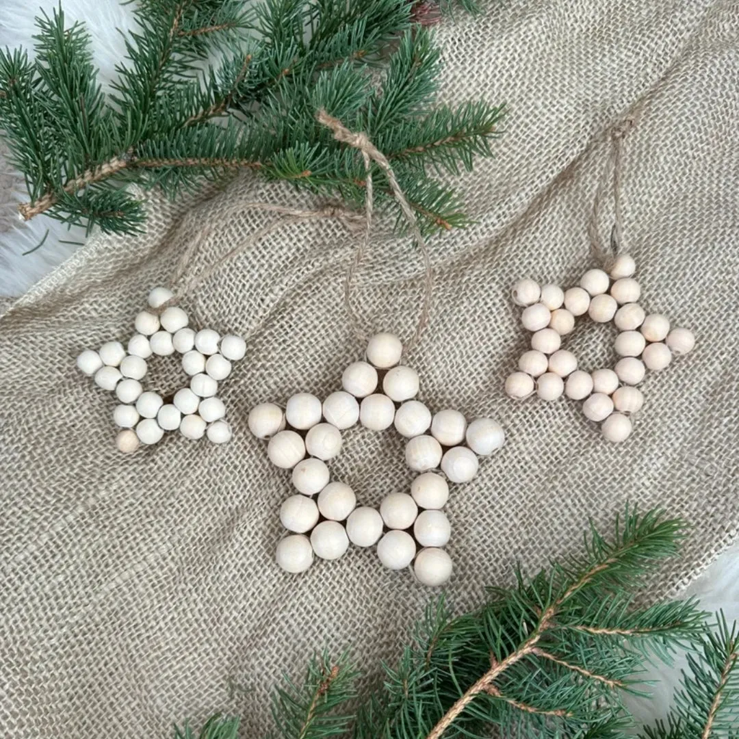 Wooden Bead star Ornament