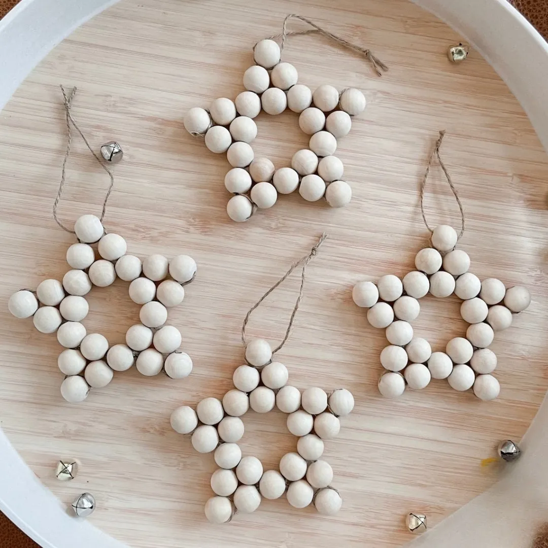 Wooden Bead star Ornament