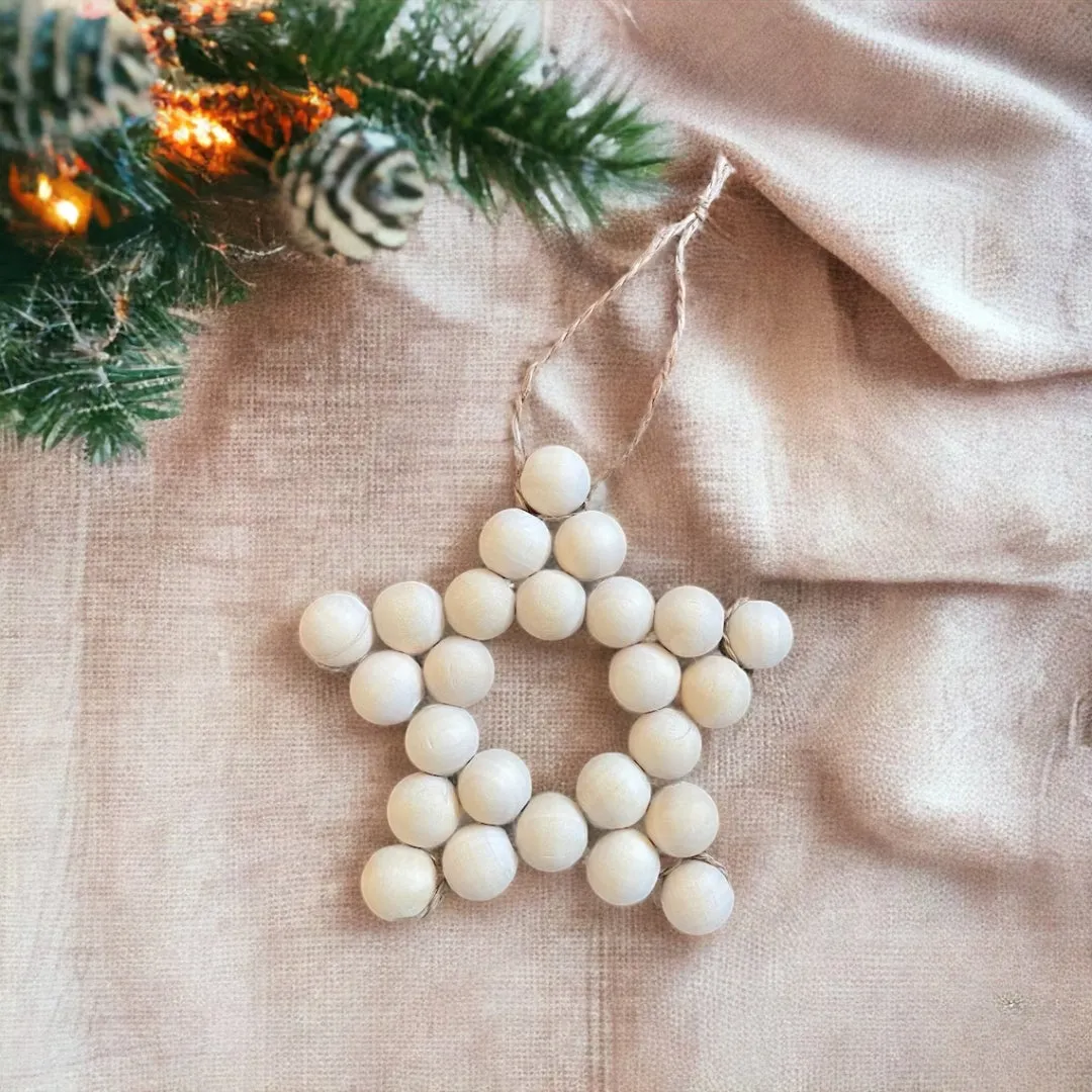 Wooden Bead star Ornament